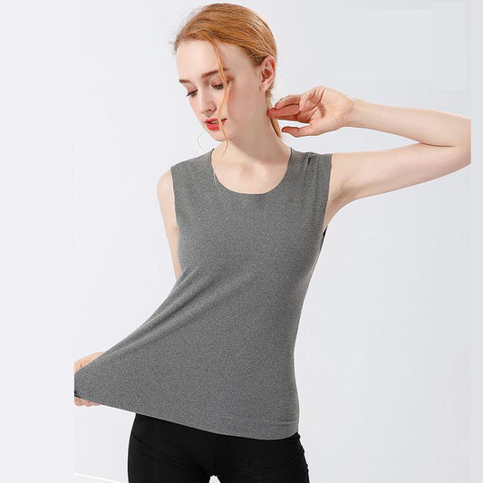Women Sleeveless Thermal Underwear Women Winter Plus Velvet Thicken Vest Autumn Spring Windproof Soft Lining Comfortable Breathable Wearable Versatile