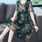 Fat Girl Dress Summer Young Mother Loose and Thin Mid-length Korean Temperament Dress
