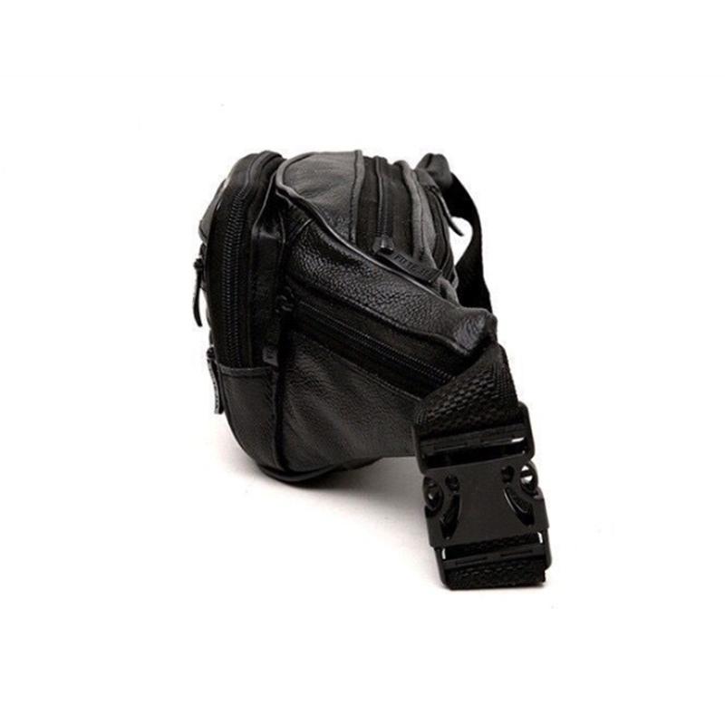 Genuine Leather Waist Bag Men's and Women's Crossbody Multifunctional Waterproof Mobile Phone Bag Cashier Waist Bag