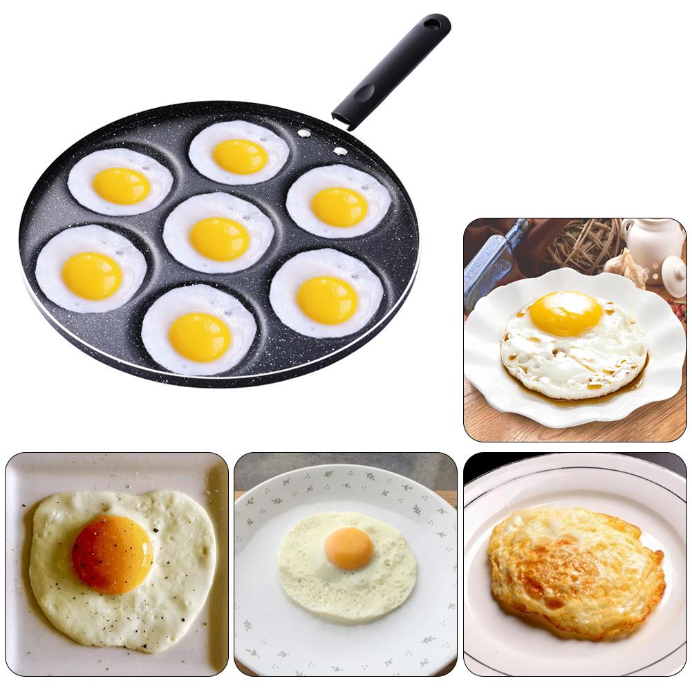 Egg Frying Pan 7-Cups Non Stick Multifunctional Aluminium Fried Cooker