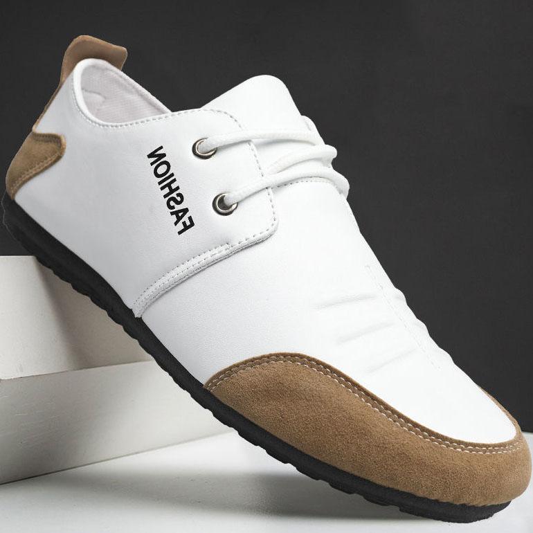 Spring and Autumn Men's Shoes Breathable Casual Leather Shoes Large Size Flat Soft Sole Business Shoes