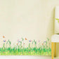 Field Scenery Removable Waterproof Wall Stickers Colorful Plants Flowers Grass Cloth Wallpaper