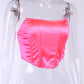 Sleeveless Sexy Corset Off Shoulder Velvet Crop Tops Vest Female Underwear Backless Bustier Top Solid Summer Women's Clothing Halter Bar