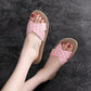 Women Shoes Summer Bohemia Floral Beach Sandals Wedge Platform Thongs Slippers Flip Flops for Women Platform Slippers