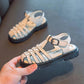 Girl's Summer Sandals Soft Sole Casual Beach Sandals Anti-slip White Hollow Out Roman Cool Shoes