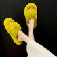 Autumn and Winter Ins Non-slip Thick-soled Multi-color Women Cotton Slippers Home Furry Slippers