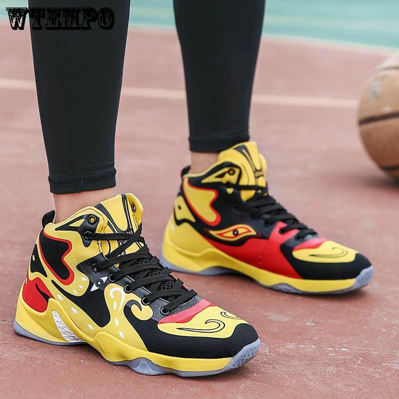 Fashion Basketball Men's Shoes Comfortable Non-slip High-top Canvas Shoes Sneakers