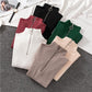 Women Half Turtleneck Knitwear Jumper Bottoming Blouse Zipper Solid Color Pullover Sweater