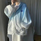 Gradient Jacket Loose Cardigan Hooded Baseball Jacket Casual Zipper Tie-Dye Cotton Thermal Long Sleeve Jacket Warm and Comfortable