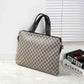 Business Briefcase Men Large-capacity Plaid Wear-resistant Handbag Crossbody Bags Shoulder Bag