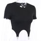 Summer Navel Short-sleeved T-shirt Female Street Metal Tooling Design Personality Top Sexy Tight T-shirt