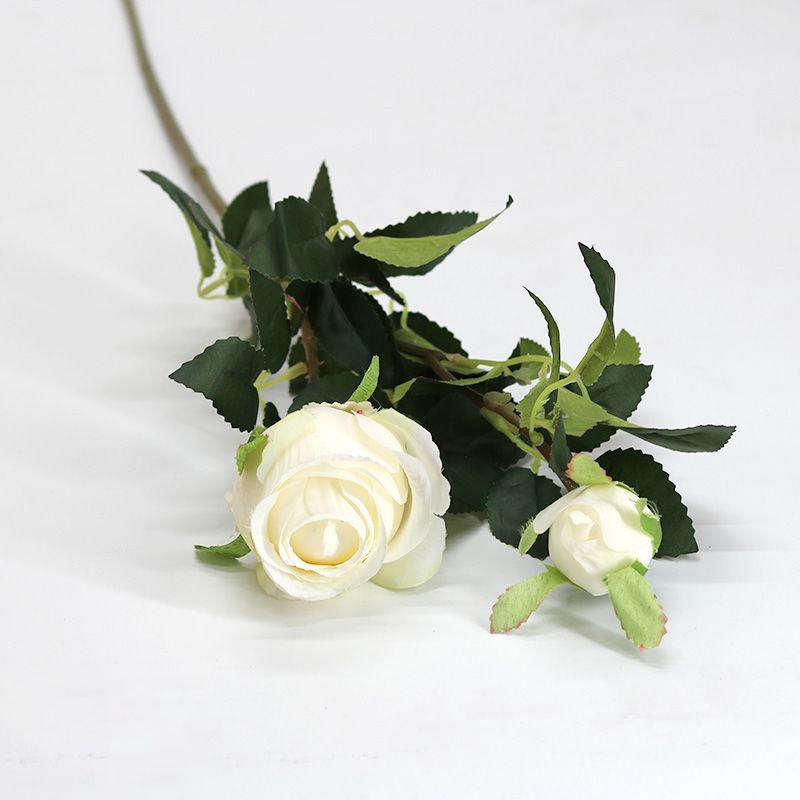 Artificial Rose Plastic Artificial Flower Home Living Room Retro Bouquet Set Bulgarian Rose Flower Arrangement Decoration
