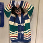 Spring and Autumn Outer Wear Knit Sweater Long-sleeved Blouse Women Wild Korean Loose Lazy Wind Coat Sweater