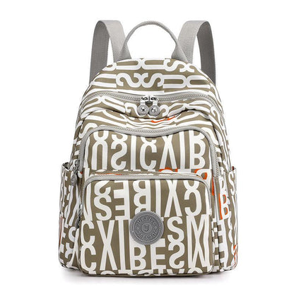 Nylon Oxford Cloth Backpack Female Korean Version of Wild Canvas Student School Bag Travel and Leisure Fashion Backpack Bag