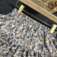 Female Simple Elastic Waist Short Vintage Holiday Skirt Slim Elegant Streetwear Floral Print A-line Miniskirt