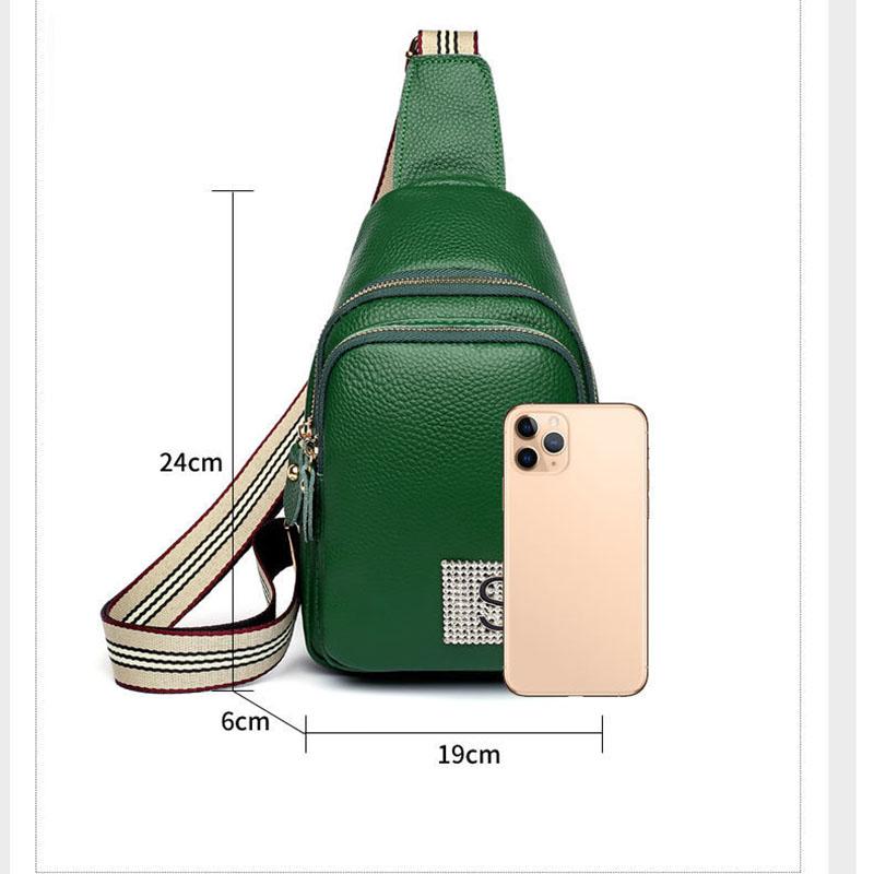 Leather bag Cowhide Unisex Sling Bag Outdoor Sports Slung Riding Bag Waterproof Travel Men Women Shoulder Bag Crossbody Chest Bag for Gift