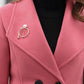 Long Phoenix Woolen Coat Women's Mid-length Korean Style Autumn and Winter Slim Woolen Coat