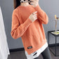 Autumn and Winter Round Neck Loose Sweater Mid-length All-match Casual Bottoming Shirt Pure Simple Female Sweater