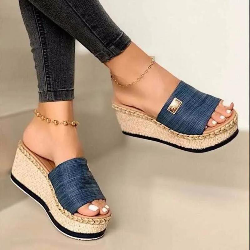 Latform Wedges Slippers Women Sandals 2021 New Female Shoes Fashion Heeled Shoes Casual Summer Slides Slippers Women