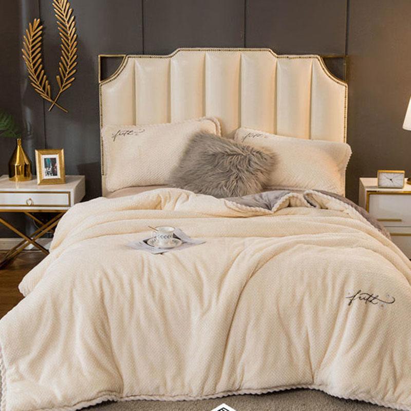 Double-layer Multifunctional Blanket Quilt Cover Thick Warm Fleece Blanket Coral Flannel Sofa Bedroom Nap Leisure Cover Blanket