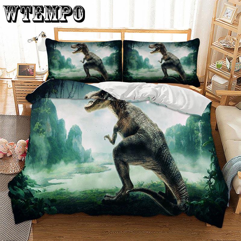 Bedding Set 3D Dinosaur Men Bedding Sets Duvet Cover Sets 3 Pcs Boy Duvet Cover Pillow Case