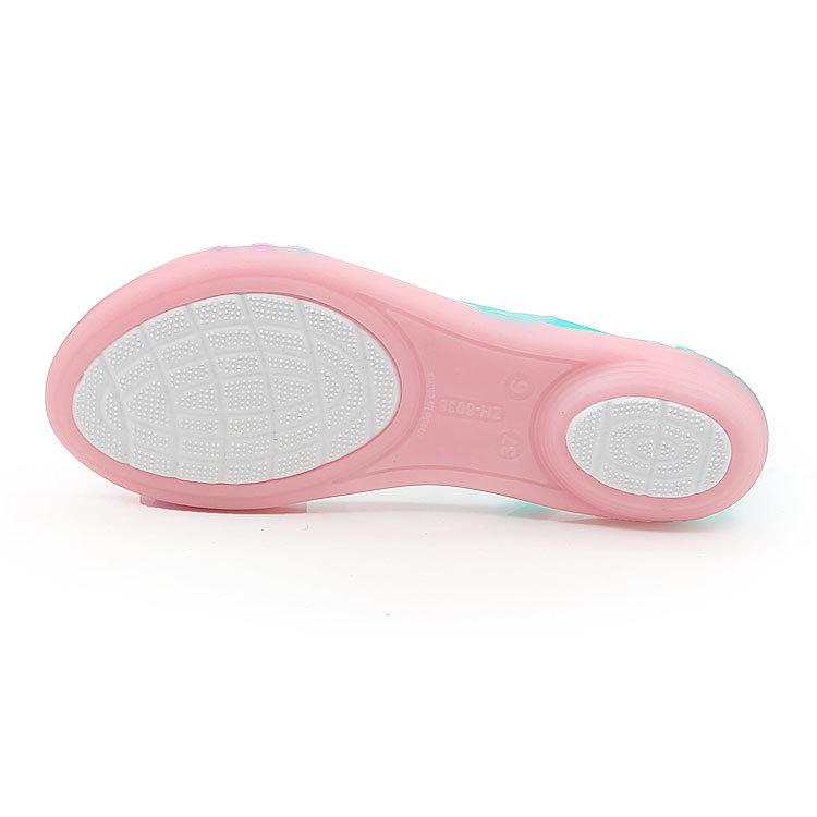 New Plastic Sandals Female Summer Wild Flat Student Crystal Jelly Shoes Casual Beach Shoes