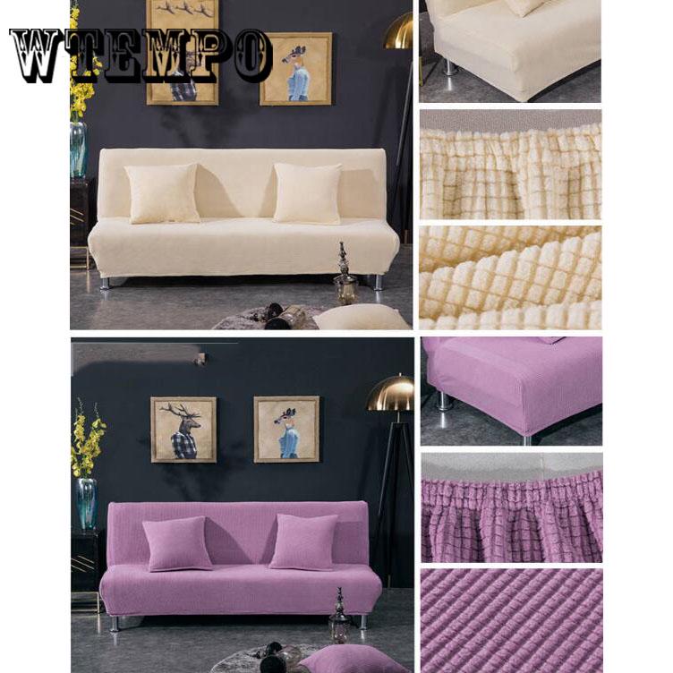 Sofa Slipcover Solid Color Armless Sofa Cover All-inclusive Stretch Sofa Slipcover Sofa Protector