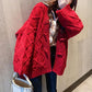 Autumn and Winter Sweater Cardigan Loose and Versatile Lazy Style Thick Knit Sweater Top