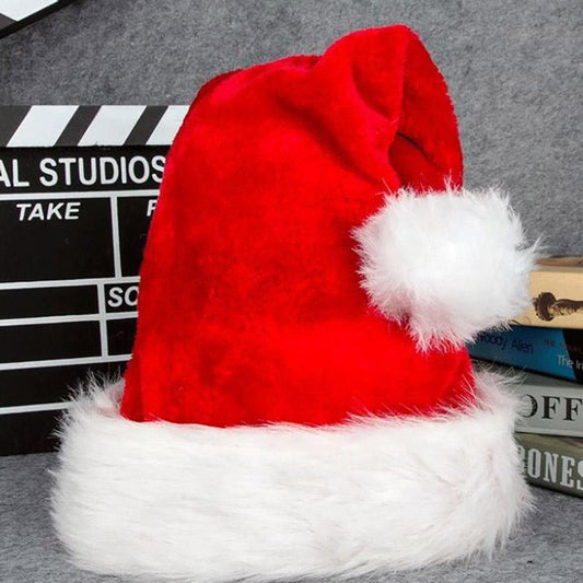 Christmas Thicken Increase Plush Christmas Hat Winter Fashion Warm Unisex Christmas Hat Decorations