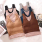 Velvet Women Vest Sexy Winter Clothing Thermal Underwear Warm Body Tops with Pad Sleeveless Slim V Neck Solid Inner Wear