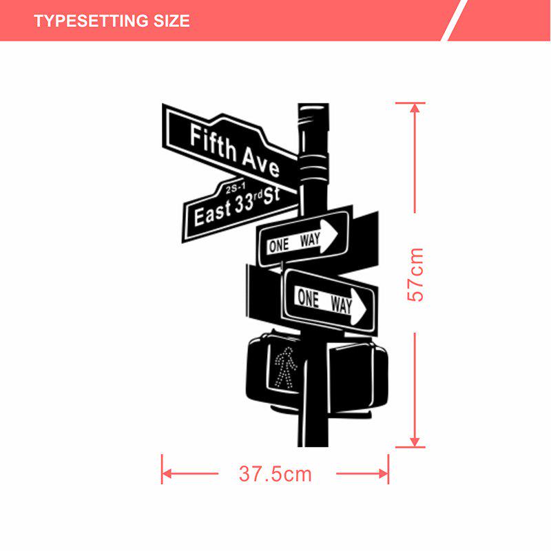 Creative Signpost Street Sign Wall Stickers Vinyl Art Decals Home Decoration For Living Room Bedroom
