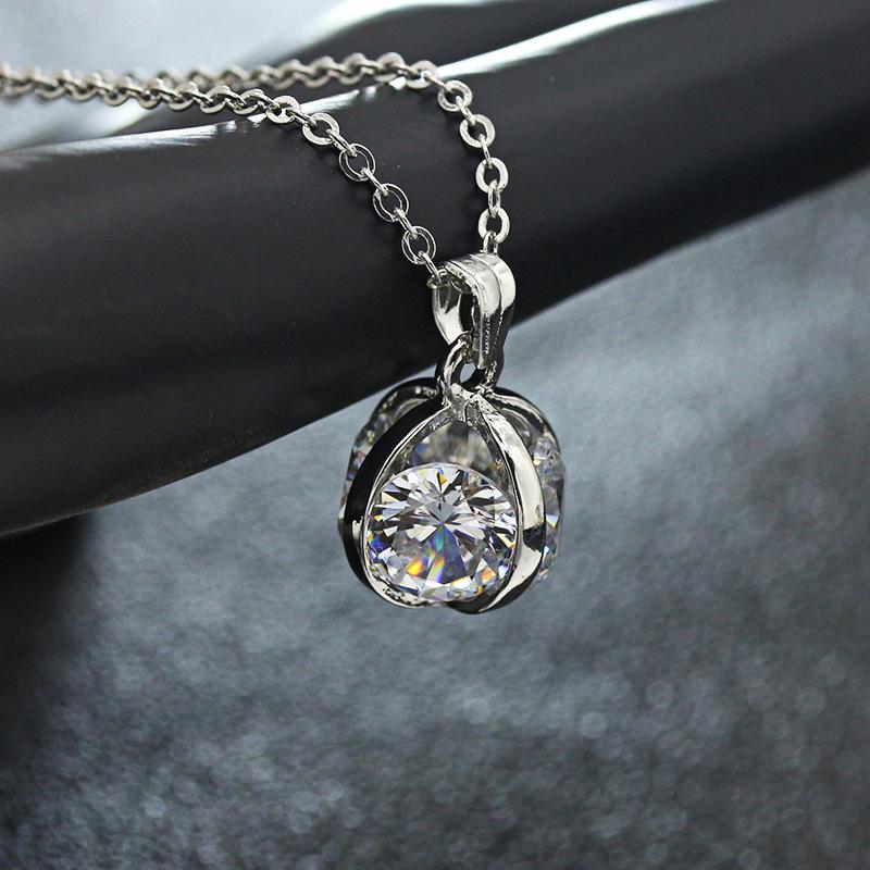 Boutique Four-sided Zircon Necklace Necklace Creative Fashion Pumpkin Necklace