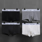 4 Pieces Men's Underwear Modal Boxer Solid Color Ice Silk Sports Comfortable Boxer Briefs Gift Box Packaging Mid Waist Underpants Breathable Panties