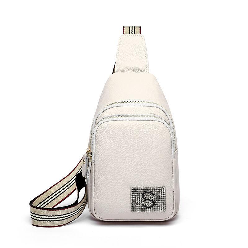 Leather bag Cowhide Unisex Sling Bag Outdoor Sports Slung Riding Bag Waterproof Travel Men Women Shoulder Bag Crossbody Chest Bag for Gift