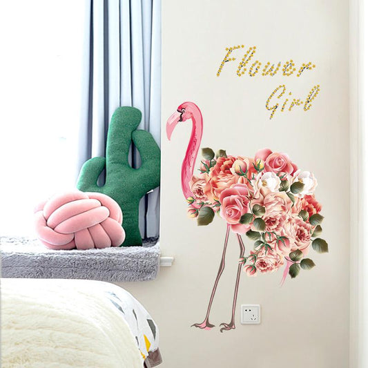 Flamingo PVC Modern Wardrobe Cabinet Tiles Toilet Wall Decoration Decorative Mural Wall Stickers