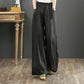 Retro Literary Loose Cotton and Linen Trousers Women's Large Size Elastic Waist Wide Leg Pants Large Trouser Legs Skirt Pants