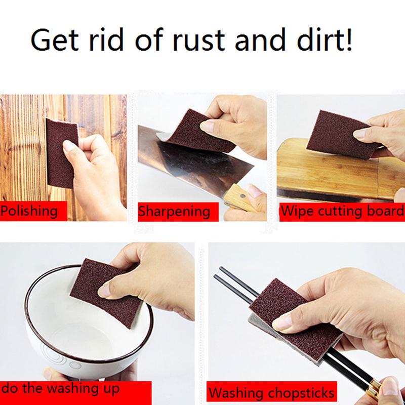 Cutable Emery Rag Household Cleaning Dishwashing Sponge To Wipe Off Rust Brush Dishwashing Cloth Scouring Pad