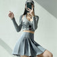 Summer Woman Skirt Preppy Style Pleated Skirt Chic Student High Waist A-line Skirt Woman