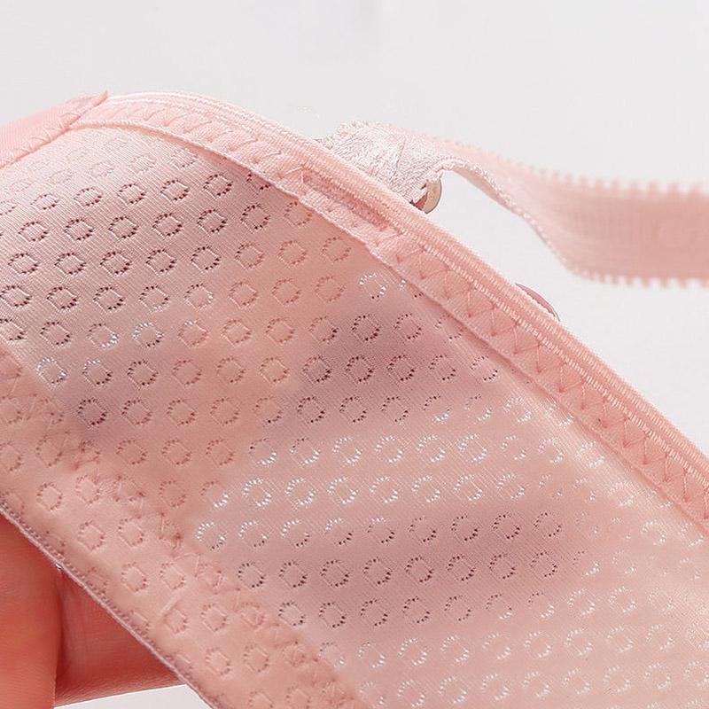 Sexy Solid Color Lace Flower Massage Cup Gathers Anti-sagging Side Breasts Without Steel Ring Female Underwear Bra