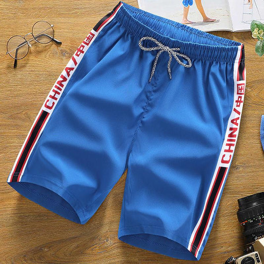 Summer Men's Sports Shorts Trend Loose Big Size Five-point Big Pants Beach Pants Thin Section Breathable Quick-drying Pants