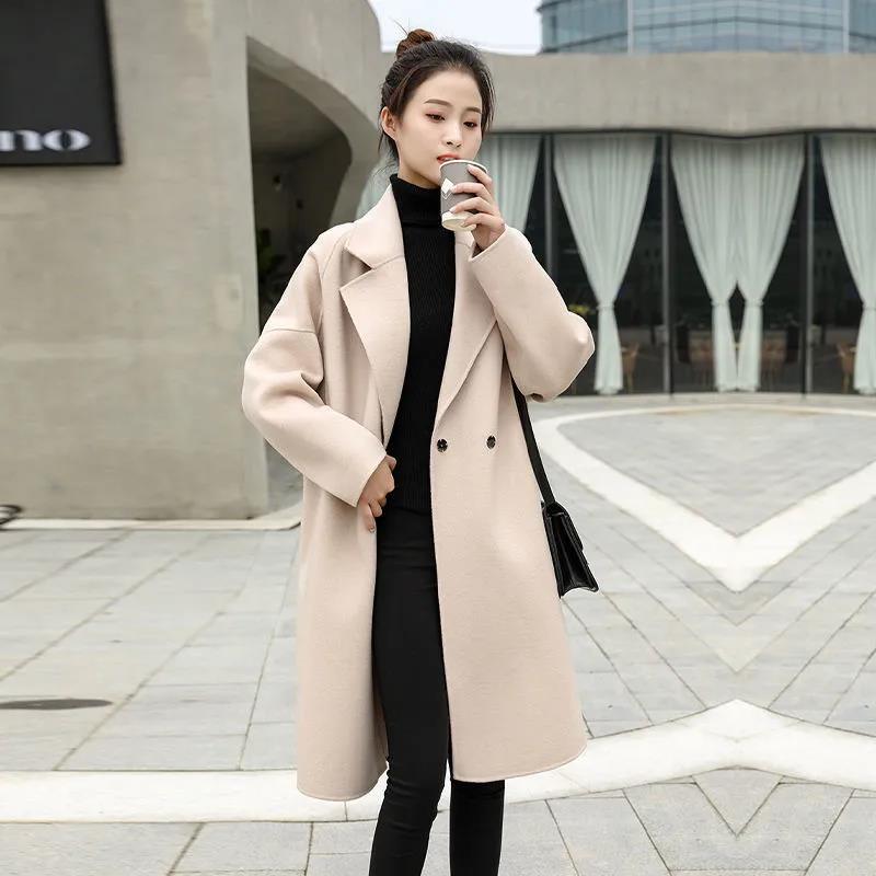 Spring and Autumn Woolen Coat Women Loose Casual Fashion Coat