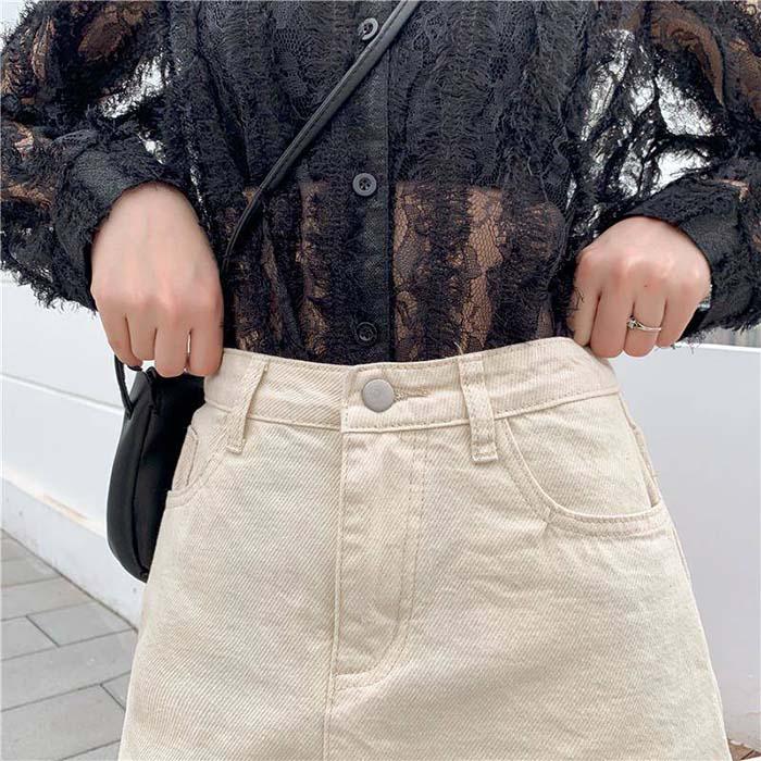 Pofulove S-5XL Women Plus Size Anti-light Denim Skirt Slim Sexy Package Hip Skirt Mini A-line Skirts