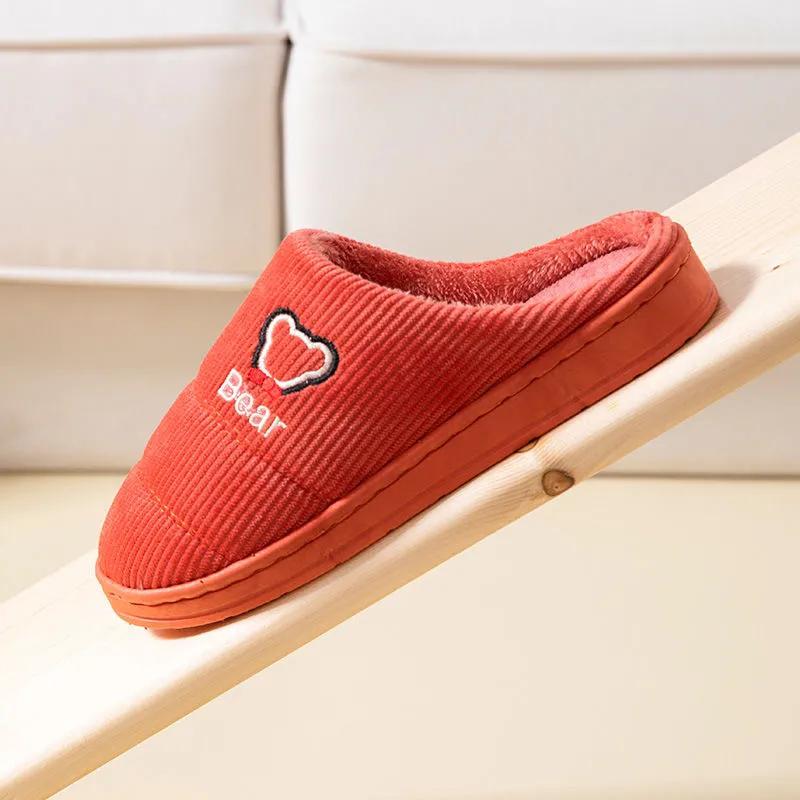 Slippers Women Winter Thick Warm Home Cotton Shoes Men Plus Size Sliders House Non Slip Fleece Winter Slippers