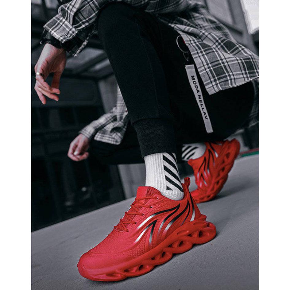 Black Blade Shoes for Men Antiskid Damping Men Athletic Training Run Sneakers Breathable Runing
