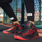 Men Leather Sneakers High-top Wear-resistant Basketball Shoes Deodorant Comfortable Running Shoes