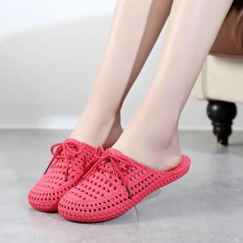 Women's Summer  Slippers Indoor Flat Bottom Breathable Non-slip Outer Wear Slippers