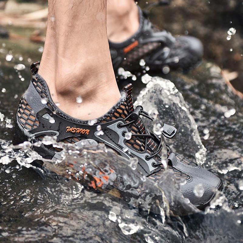 Plus Size 38-48 Summer Men Sneakers Hiking Shoes Lightweight Breathable Basketball Running Shoes Deodorant Waterproof Mesh Shoes