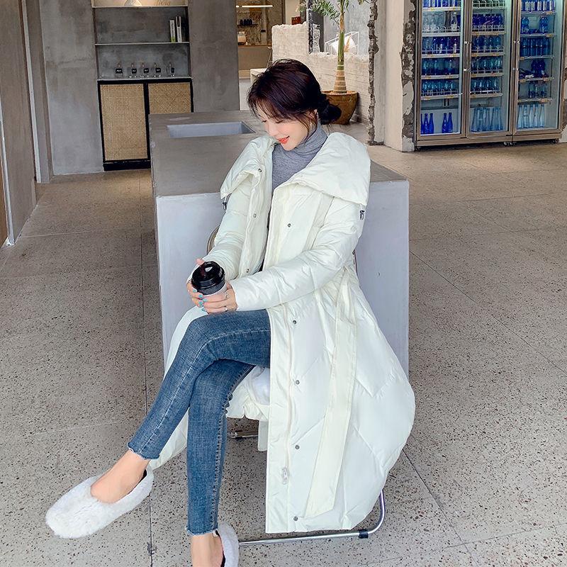 Women's Mid-length Down Padded Jacket, Long Coat, Thick Slim Temperament Padded Jacket