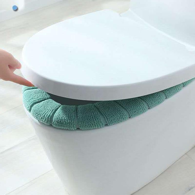Two Pieces of Universal Toilet Seat Cushion Household Toilet Cover Cushion Thickened In Winter Toilet Cover Toilet Ring Cushion Washable