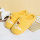 Autumn and Winter Cotton Slippers for Men and Women Slippers Indoor Warm Flat Cotton Shoes Letter Pattern